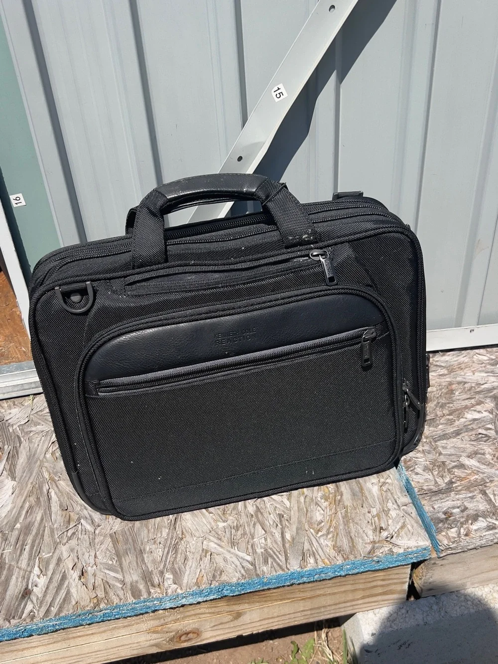 Kenneth Cole Reaction Black Nylon Laptop Briefcase